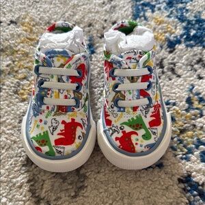 Colorful Dinosaur Print Kids Shoes